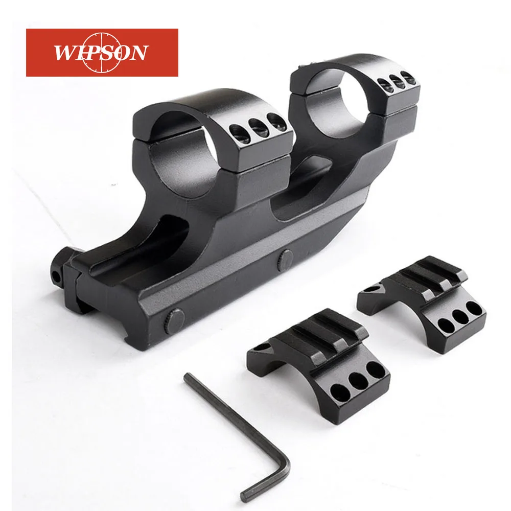 

WIPSON Heavy Duty 1" 25.4mm Cantilever Flat Top Rifle Scope Mount Dual Rings Picatiiny Rail 20mm Weaver Mount Hunting Caza