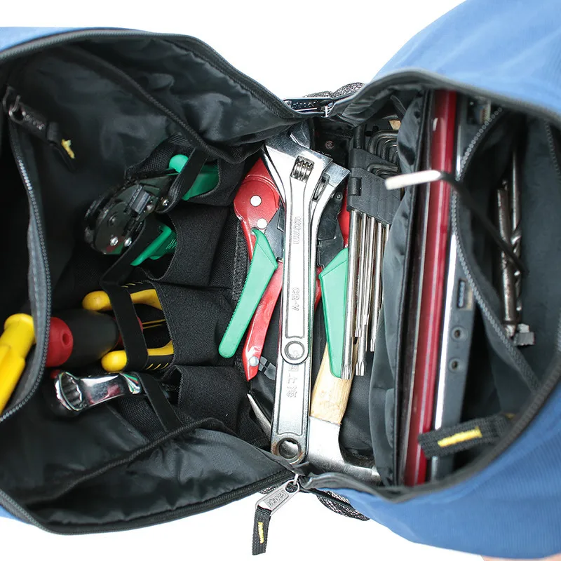 Многофункциональный наплечный рюкзак для инструментов складной утолщенный ткань Оксфорд электрик большой емкости сумка для ремонта электрика