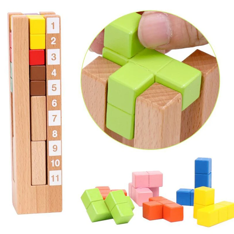 

Early Education Brain Tower Tetris Building Blocks Children's Logical Thinking Training Fighting Blocks 124