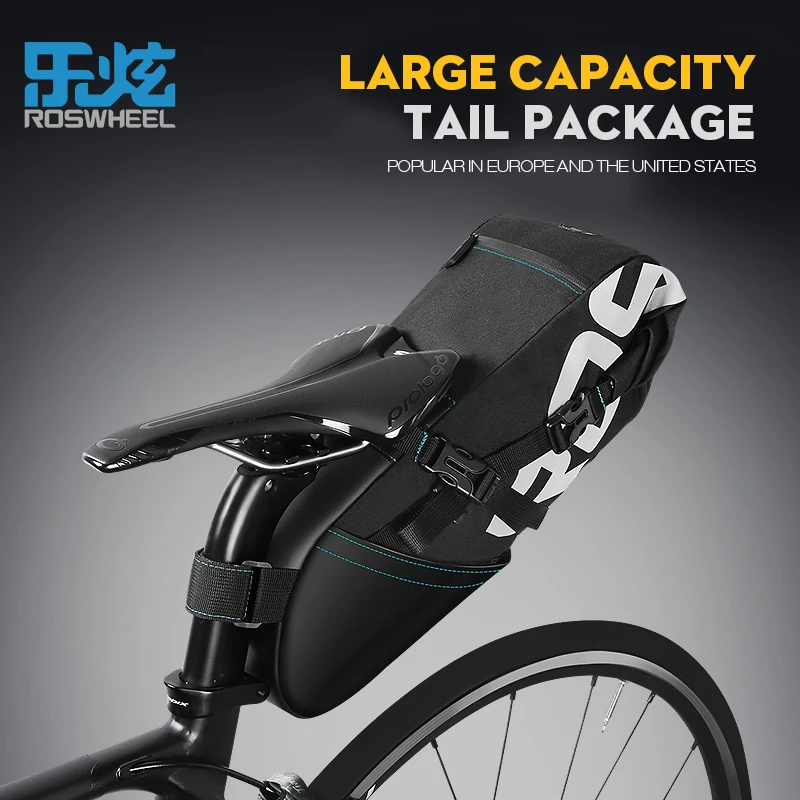 

Roswheel bike saddle bag suitcase in the rear tail bike waterproof bike large capacity bag waterproof bag accessories 2017 8l