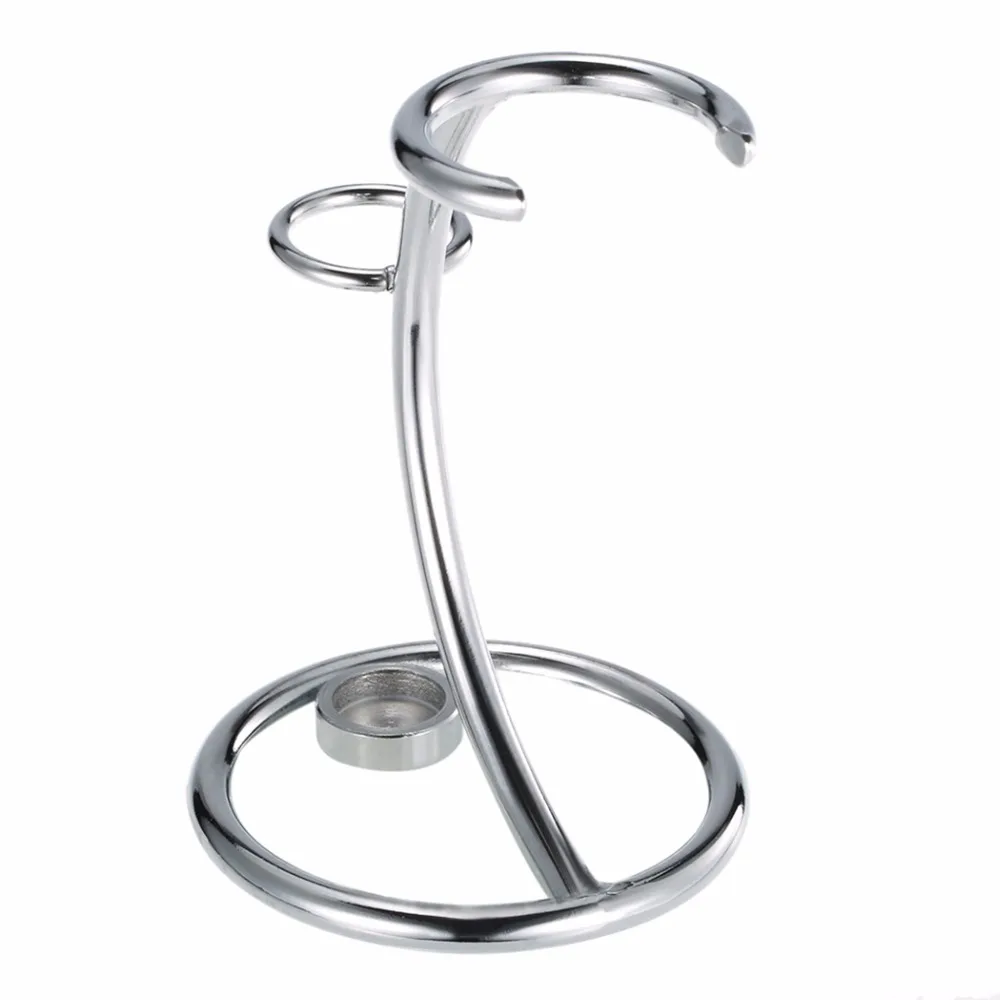 ZY Stainless Steel Badger Shaving Brush Holder Double Edge Safety Shaving Razor Stand For Man