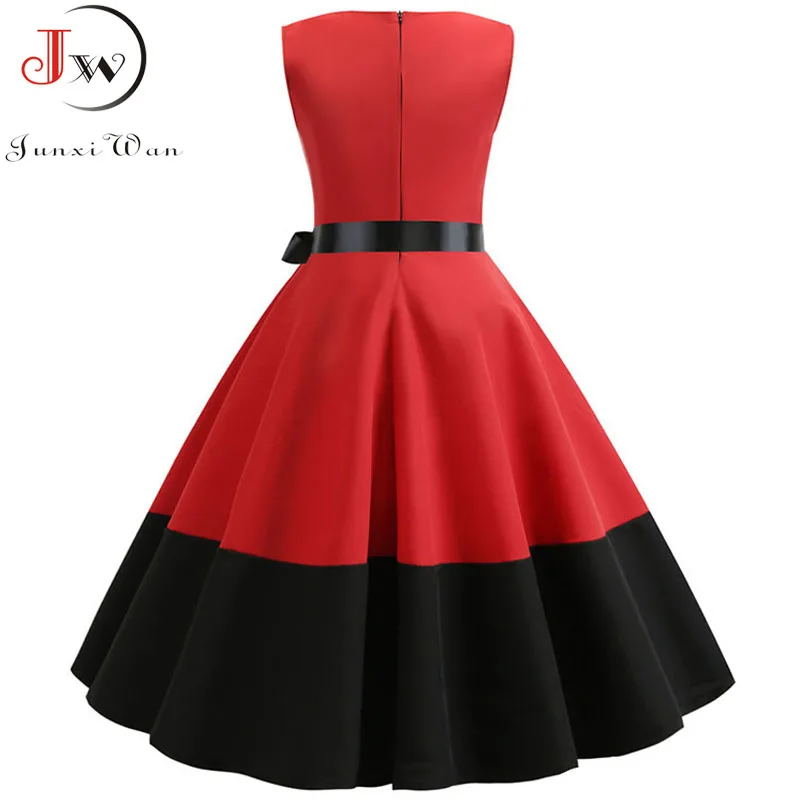 red and black casual dress