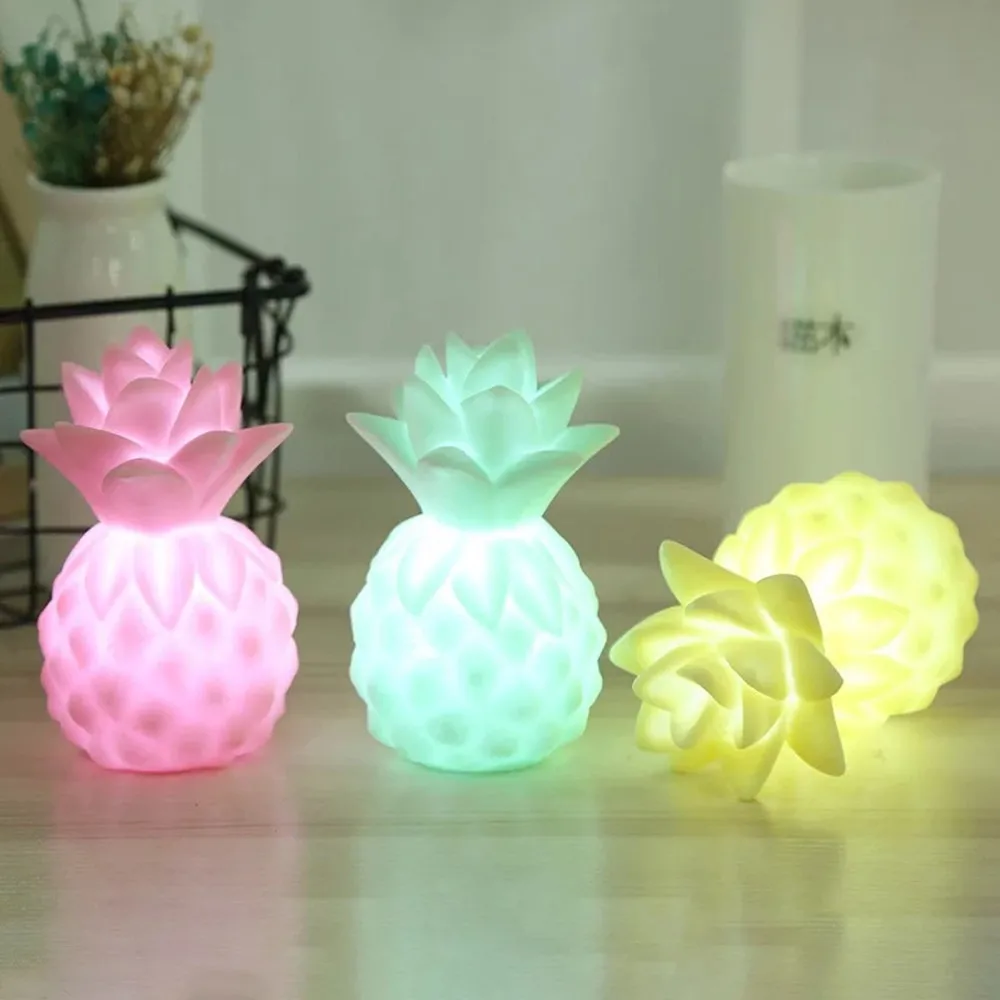 SuperNight Creative Pineapple LED Night Light PVC Battery Powered Baby Children Kids Bedroom Bedside Table Lamp Christmas Gift (3)
