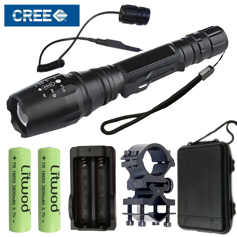 

Litwod Z30V5 LED Flashlight Torch XM-L L2 & T6 Zoomable Led Torch For 2x18650 battery Aluminum Hunting light Linternas