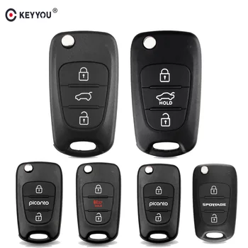 Chiave Telecomando per Kia Rio 3 Picanto Soul Ceed Cerato Sportage K2 K3 K5 3 Tasti Flip Folding Remote Auto Car Key Shell Blanks Case