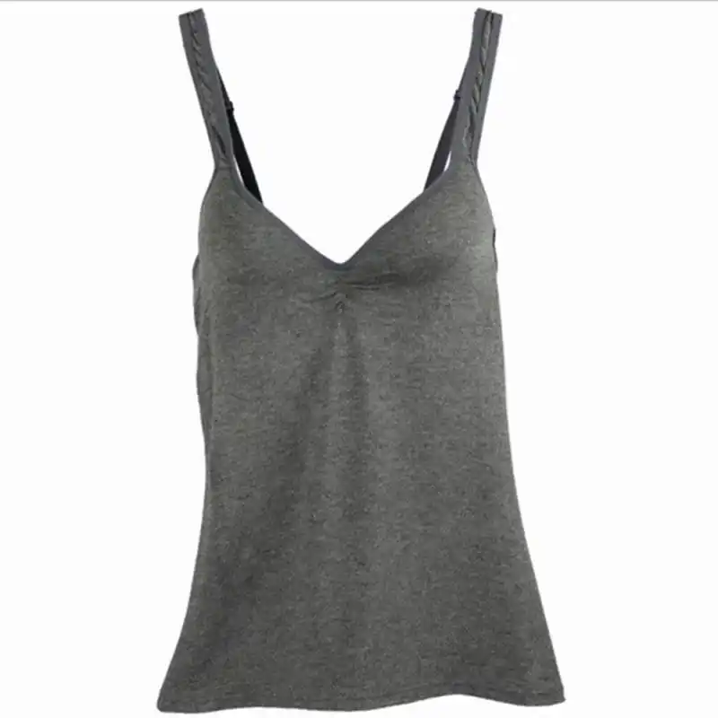 cami tank tops with built in bra