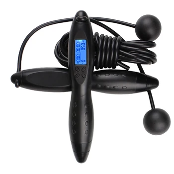 

Jump rope Novel Multifunctional Magnetic Control Electronic Counting Rope Skipping Rubber Handle Four Key Calorie Wireless Rope