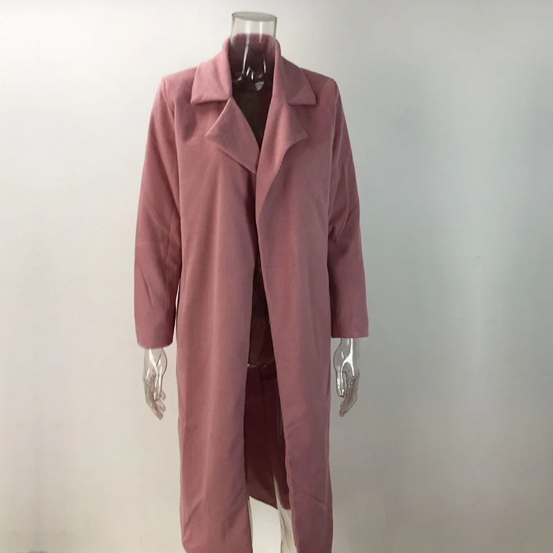 3XL Plus Size Winter Loose Blend Women Coat Woolen Korean Style Long Open Stitch Ladies Elegant Outwear Female Overcoat Tops