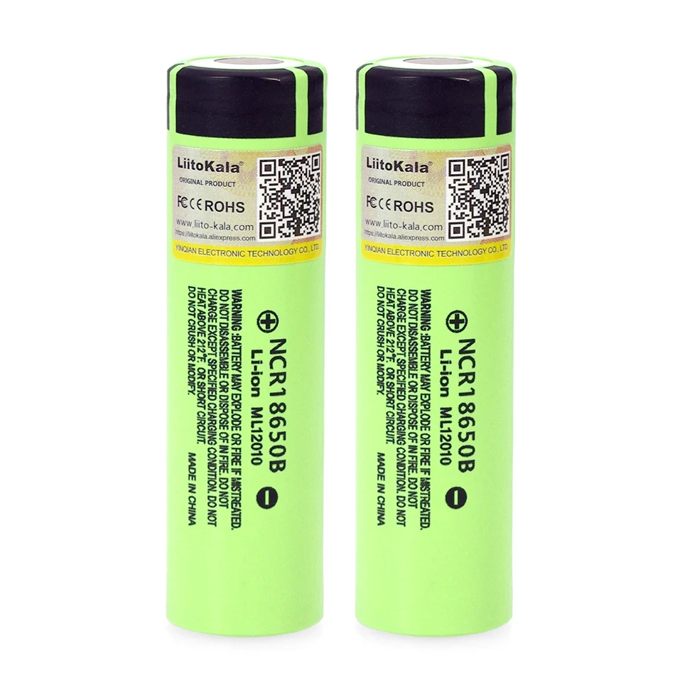 12 шт./лот Liitokala 18650 3400mAh NCR18650B 3,7 V литиевая аккумуляторная батарея для фонариков