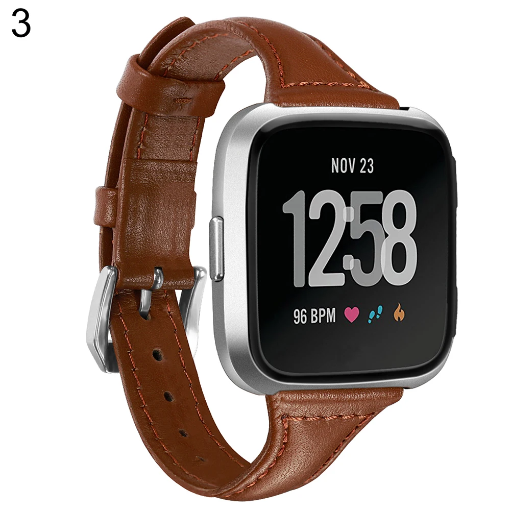 Горячая мода искусственная кожа замена Смарт часы ремешок для Fitbit Versa