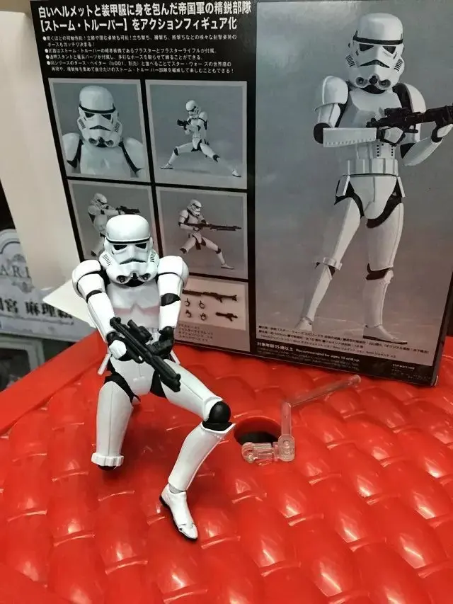 

New Star Wars Revoltech Darth Vader 001 Stormtrooper 002 PVC Action Figures Collectible Model Toy
