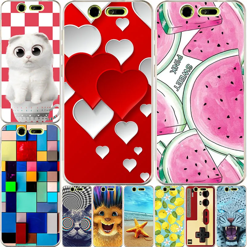 

June New Cute Cat Phone case For ZTE Blade S7 S 7 Printing Patterned Soft TPU Cover Phone Back Shell For ZTE S7 Phoen Case