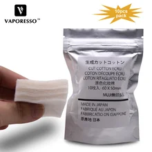 10pcs 100% Original Japanese MUJI Organic Cotton Electronic Cigarettes Vape Cotton For RBA DIY RDA Atomizer Coil Huge Vapor Wick 10pcs 100% Original Japanese MUJI Organic Cotton Electronic Cigarettes Vape Cotton For RBA DIY RDA Atomizer Coil Huge Vapor Wick