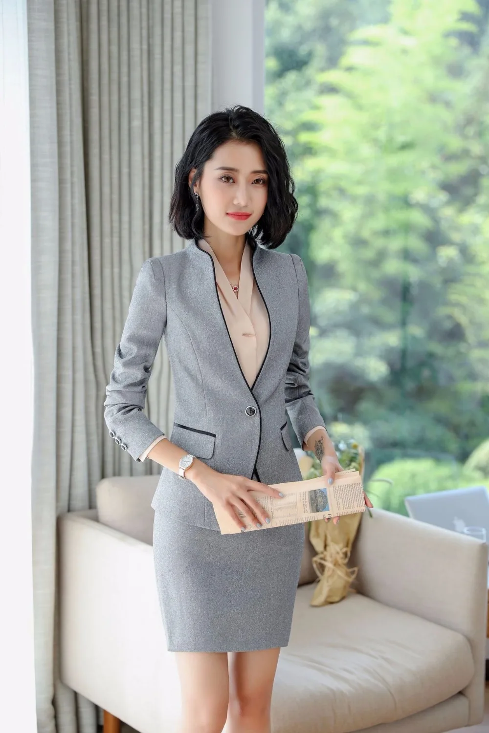 IZICFLY Formal Trouser Set Uniform Designs for Women Office Blazers Feminino spa Elegant Business Pant Suits Plus Size 4XL 5XL IZICFLY Formal Trouser Set Uniform Designs for Women Office Blazers Feminino spa Elegant Business Pant Suits Plus Size 4XL 5XL