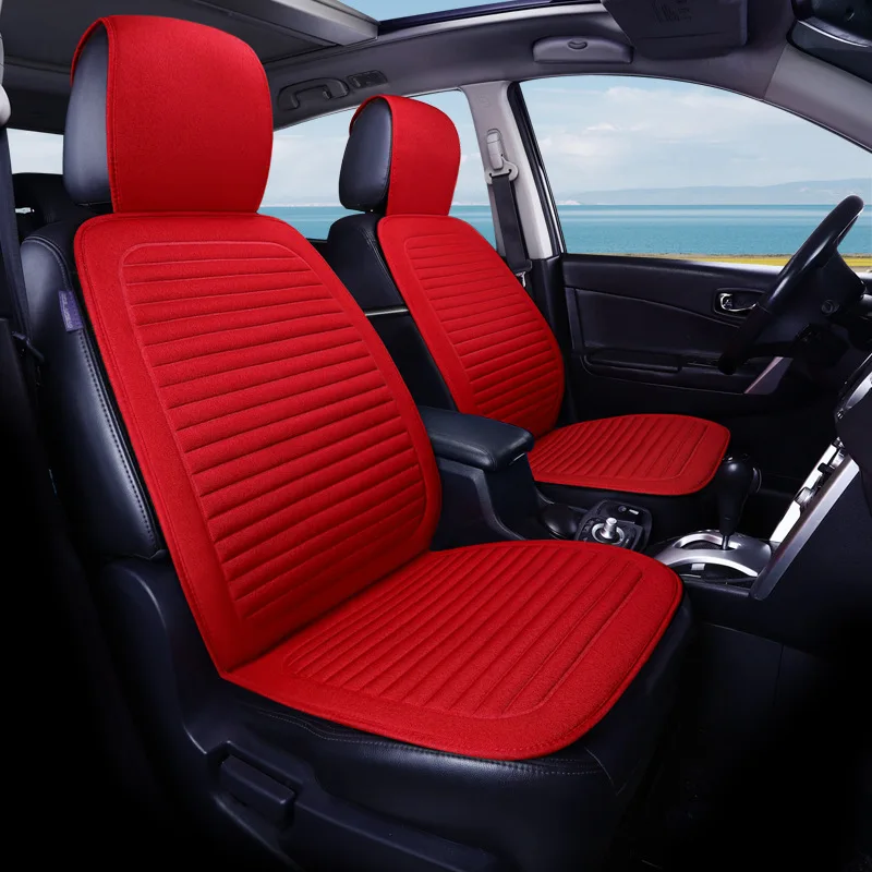 Полный комплект передние и задние сиденья Универсальные подходят для Honda серии все модели Pilot Vezel Stream Shuttle URV Inspier XRV подушки - Color Name: red two seats