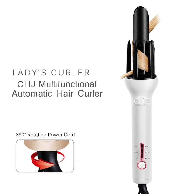 Curling Iron Automatic Hair Curler Ceramic Professional Auto Wand Curling Iron Hair Styler 28 mm Inch Barrel Dual Voltage Curling Iron Automatic Hair Curler Ceramic Professional Auto Wand Curling Iron Hair Styler 28 mm Inch Barrel Dual Voltage