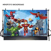 MEHOFOTO супергерой фотография фон мультфильм Мстители тема фон для фотосъемки на день рождения для фотографий вечерние украшения