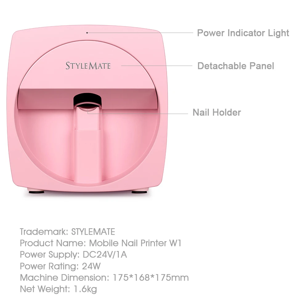 Мобильный принтер для ногтей Stylemate 3D Автоматическая роспись легкая полностью
