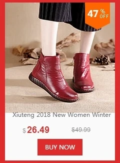 Xiuteng/Новинка; сезон весна; модные женские ботинки; женские ботинки из натуральной кожи; ботильоны на шнуровке с круглым носком; дышащие; цвет черный, коричневый