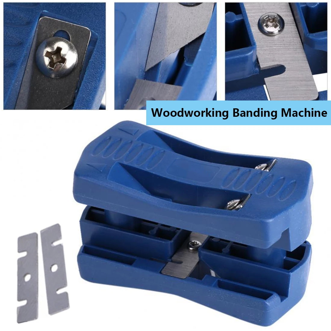 

Woodworking Hand Tool 9.5x4.8 Plastic Double Edge Trimmer Banding Machine Set Wood Head and Tail Trimming Carpenter Hardware