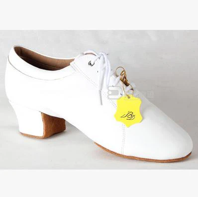 BD обувь для латинских танцев кроссовки мужская обувь Профессиональная Обувь для бальных танцев современная мягкая воловья натуральная кожа носимая подошва пот внутри - Цвет: 419 Cowhide white