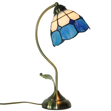 Средиземноморский синий и белый стол лампы освещение светильники минималистский спальня прикроватная лампа Европейский Креативный маленький настольный светильник TL164