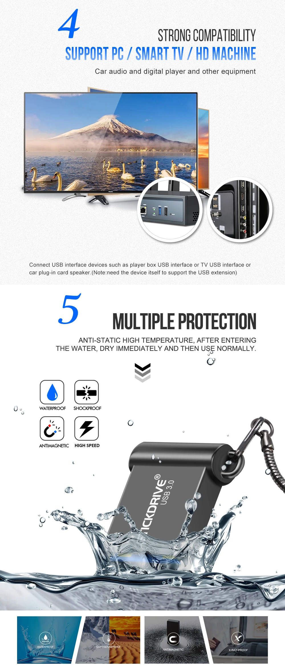 Подарочный Брелок usb 3,0 Флешка 16 ГБ 32 ГБ memoria usb флешка 64 Гб 128 ГБ Флешка 3,0 usb флешка Мини U диск Бесплатная доставка