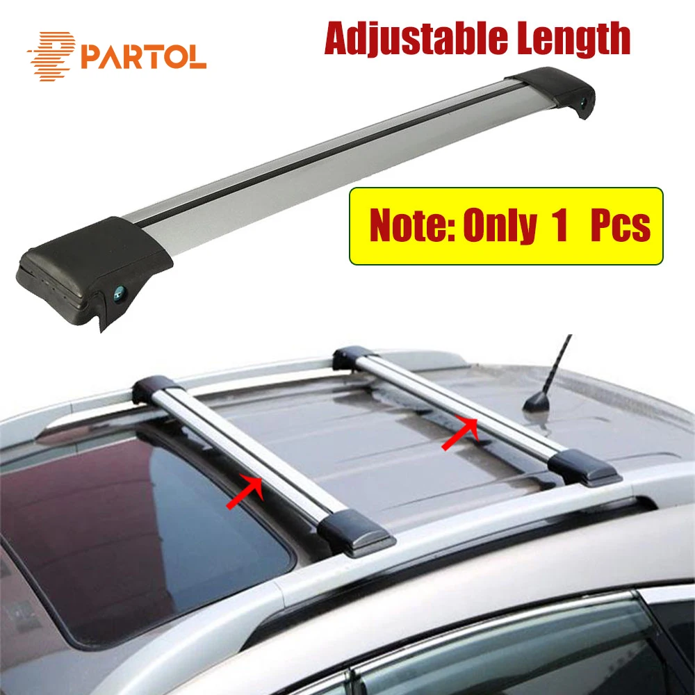 

Partol 1PC Car Roof Rack Cross Bar Lock Anti-theft SUV Top 150LBS 68KG Aluminum Cargo Luggage Carrier For Auto Offroad 93-111CM
