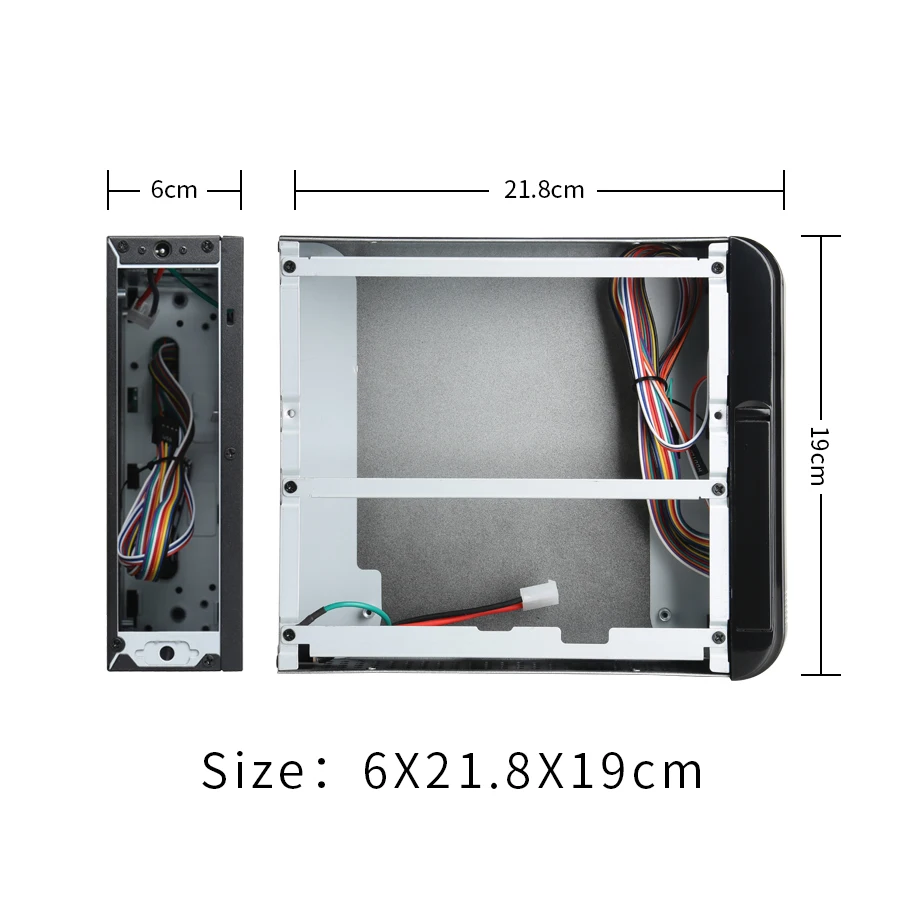 Realan черный мини ITX чехол E-3015 с 120W DC Питание 12V 5A адаптер