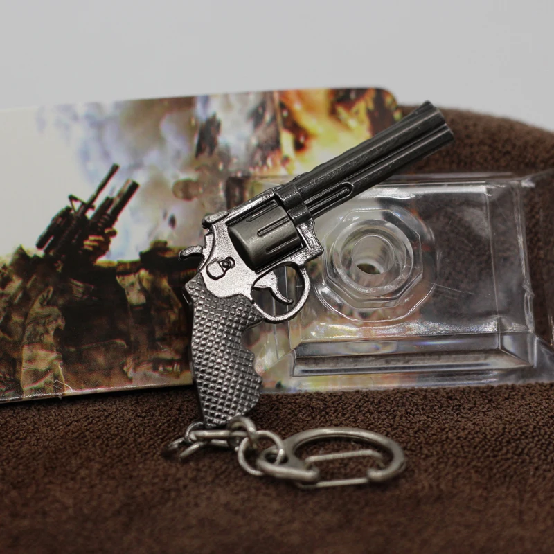 Модный миниатюрный револьвер пистолет оружие модная модель брелок для ключей мини мужской брелок пистолет для мужчин ювелирные изделия подарок сюрприз