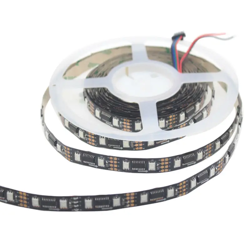 

led 5v digital lpd8806 rgb led strip 5m lpd8806 ic Built-out smd 5050 control 32 48 pixel/m,waterproof IP20 IP67 white/black pcb