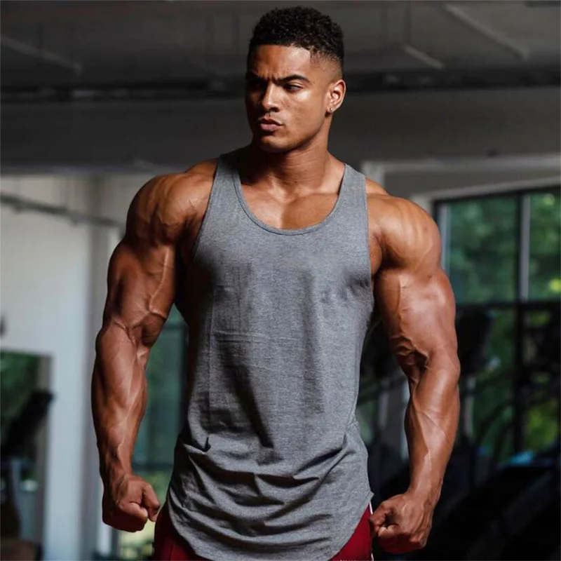 

New Summer 2019 New Brand Vest Bodybuilding Clothing and Fitness Men Undershirt Gyms tank tops men Sleeveless Shirt