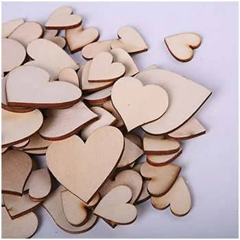 

Wholesale HOT-80pcs heart wood disks woodheart branch disks birch disks tree disks