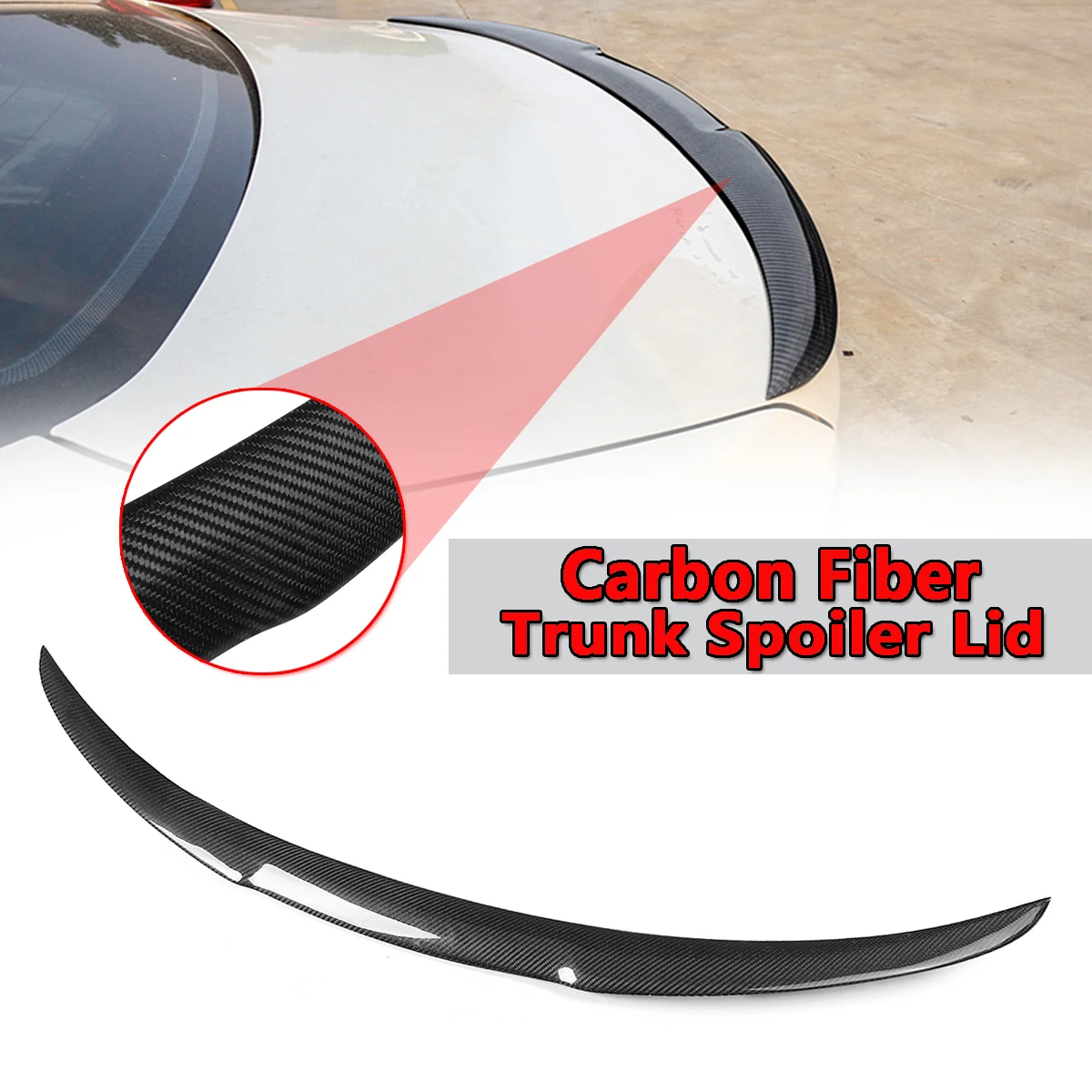

New Car Rear Carbon Fiber Rear Trunk Spoiler Wing For BMW 2011-2016 F10 F18 5 Series 528i 535i M5 Rear Trunk Roof Wing Spoiler
