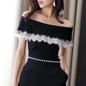 

In the summer of 2020 the new word brought the dew shoulder lace falbala cultivate one's morality thin ice silk knits