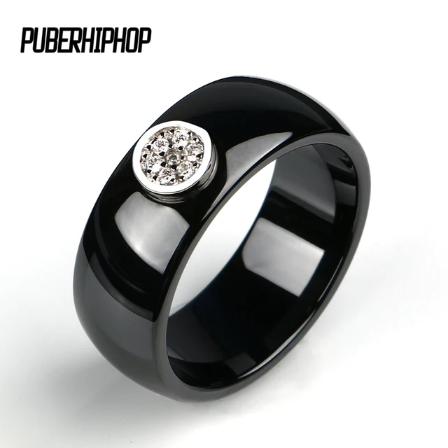 2018 Ring Ceramics 8mm Fashion Exquisite Rhinestone Ceramic Ring for Women Plus 2018 Ring Ceramics 8mm Fashion Exquisite Rhinestone Ceramic Ring for Women Plus