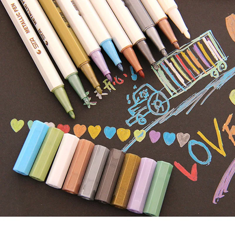 Buy 1Pcs Colorful metal pen Star paint Signature