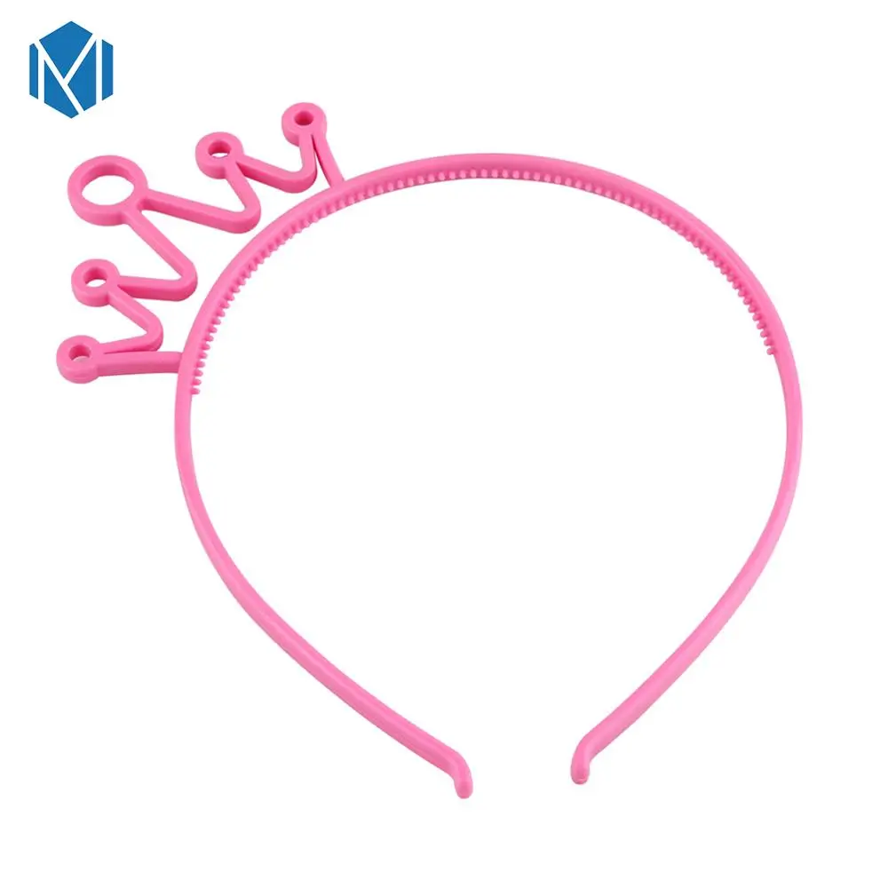 Crown E M MISM 1 шт., ободки с кошачьими ушками для девочек, корона, тиара, принцесса, с пластиковым животным, лента для волос, Бабочка, бант, аксессуары, головные уборы для девочек - Цвет: Crown E