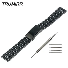 18 мм ремешок из нержавеющей стали для huawei Watch Asus ZenWatch 2(1,4" /45 мм) женские ремешок для умных часов Пряжка браслет ремешок