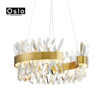 

Luxury Modern Crystal Chandelier For Living Room Dining room hotel chandelier Round LED Gold Home Decoration Crystal Lamp