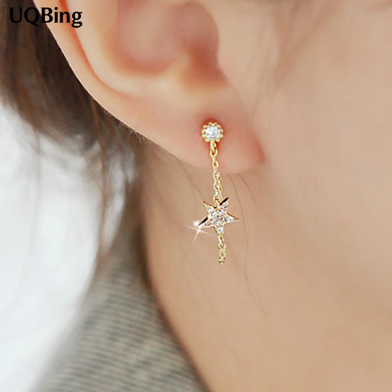 Korean Crystal Star Earrings Fashion Stud Earrings Jewelry Pendientes Brincos Fashion Jewelry