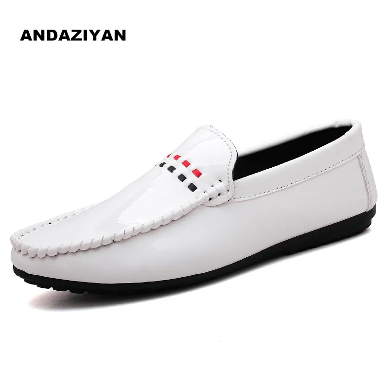 

New Peas shoes bright leather men's shoes outdoor leisure shoes