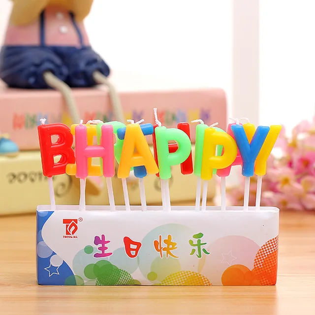 Exquisite Creative Colour HAPPY BIRTHDAY Letters Cake Topper Kids