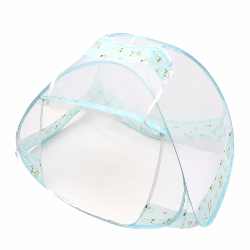 Image Baby Crib Mosquito Net Foldable Bed Tent Type 0 3 Years Pink Blue Portable Baby Kids Toddler Summer Mosquito Net Tent Hut