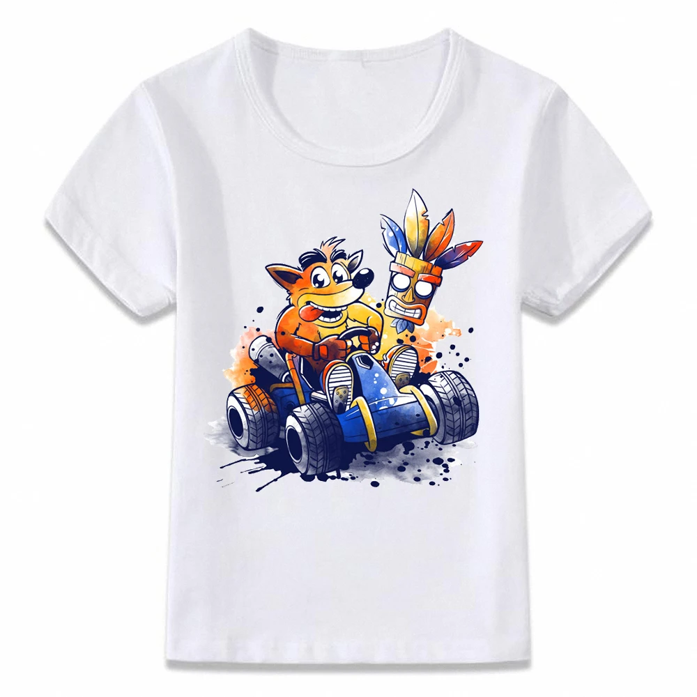 Детская одежда футболка Mario Crash bandicot Spyro для мальчиков и девочек, футболки для малышей