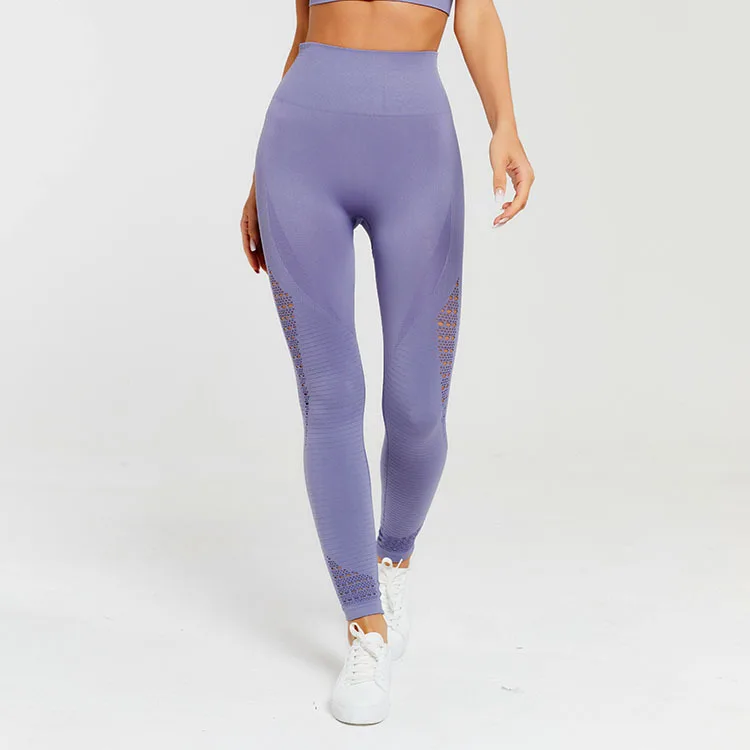 Женские штаны для йоги с высокой талией, энергетические бесшовные леггинсы, Леггинсы для фитнеса, спортзала, женские спортивные штаны для тренировок - Цвет: light gray