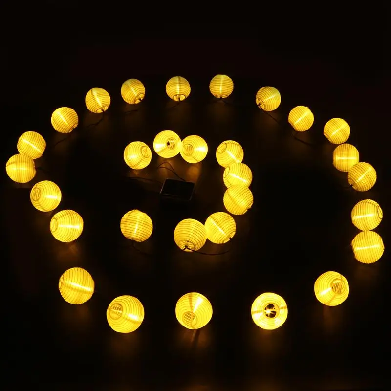 6.5m 30 LED Fairy Lantern String Light 8 Lighting Mode Solar Powered Lamp for Lawn Patio Garden Festival Outdoor Decoration