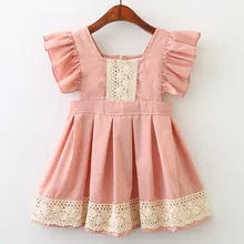 Новое милое платье принцессы на день рождения для детей, платья для девочек, свадебное кружевное розовое платье с рюшами, одежда для детей от 6 лет