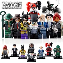 DR. TONG 80 шт./лот Супер Герои Бэтмен Альфин Харли Квинн Риддлер Пингвин Барбара строительные блоки детские кирпичи игрушечные лошадки PG8045