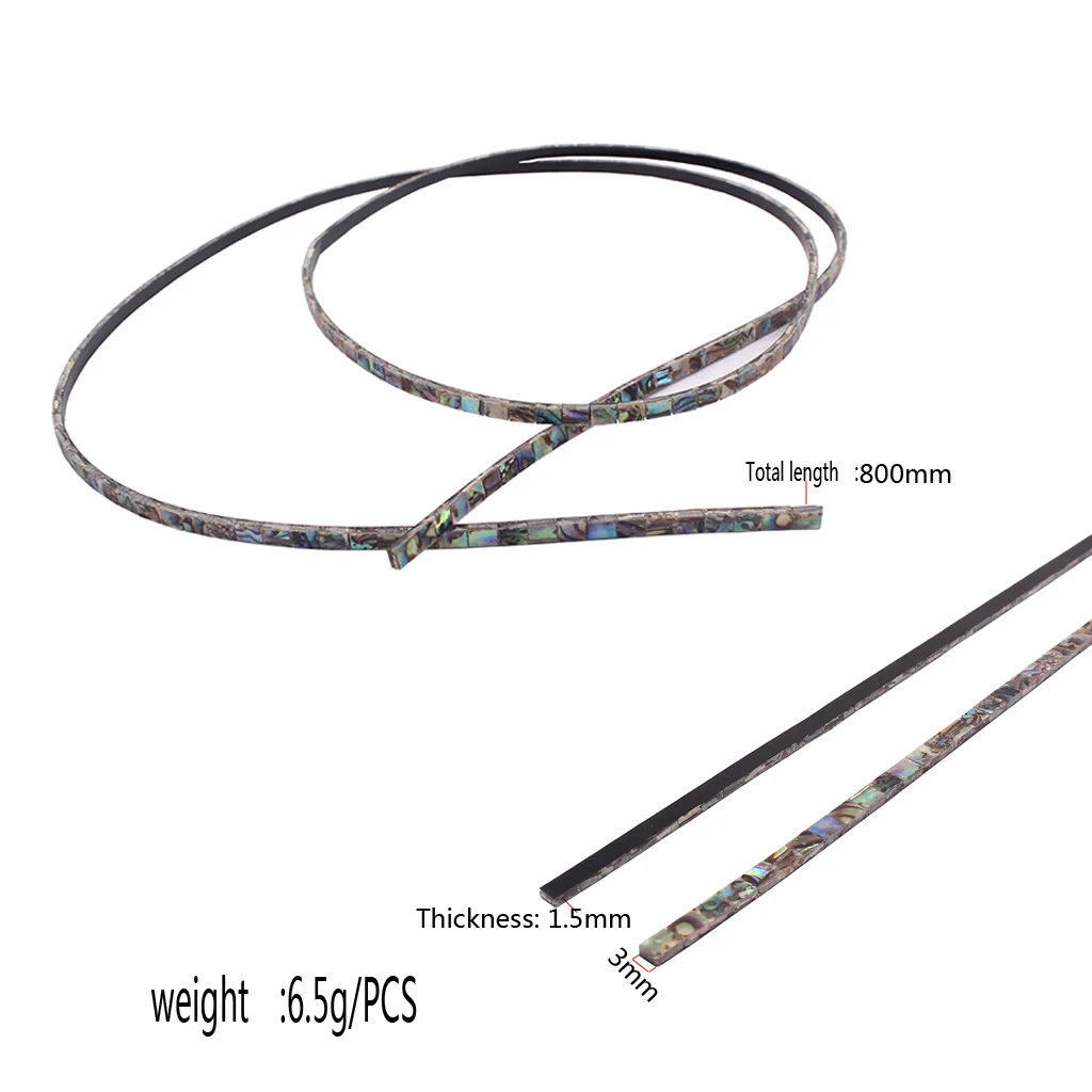 

1 Piece Abalone Binding Inlay Strip Fretboard Fingerboard Inlay Purfling Strip Part for Guitar Ukulele Mandolin 6.5g
